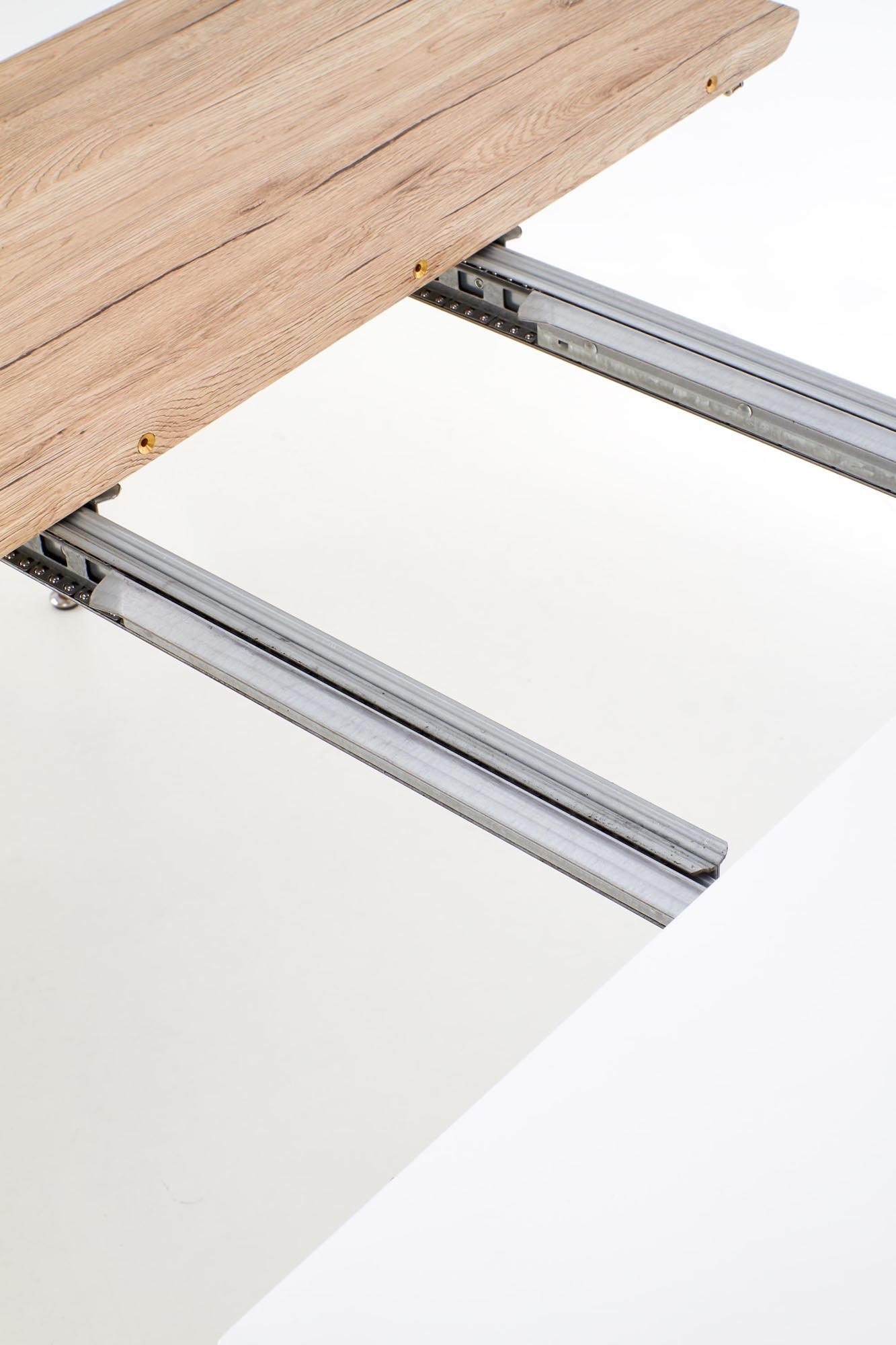 stół rozkładany caliber 160-200 sar remo biały prowadnica