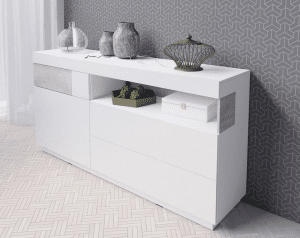 KOMODA  SILKE 47 - Biały/colorado beton