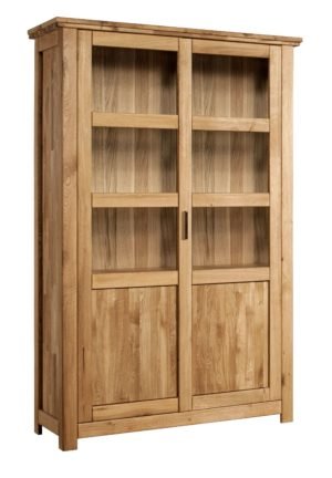 PORTO 12  Witryna dębowa szeroka 130 cm - DEKORT