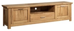 PORTO 25  dębowa szafka RTV z szufladą 210 cm - DEKORT