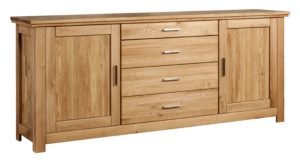 PORTO 49 Komoda dębowa z szufladami 210 cm DEKORT