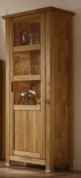 PORTO 11  Witryna dębowa 80 cm prawa – DEKORT