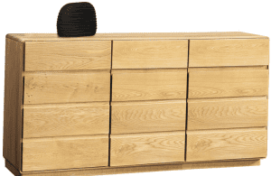 ATLANTA-49 szeroka dębowa komoda z szufladami, do salonu DEKORT