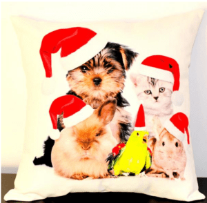 Świąteczna Poszewka Do Dekoracji 40x40 Zwierzaki