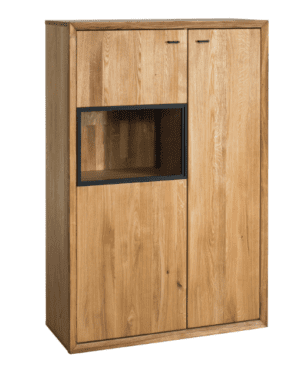 Dębowa komoda z podświetleniem 90 cm VIGO 45 - DEKORT