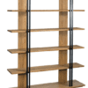 VIGO-55 dębowy regał na książki 140 cm w stylu LOFT - Dekort