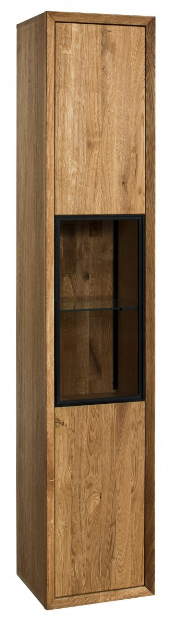 VIGO 11 - wąska witryna dębowa z podświetleniem 45 cm  - DEKORT