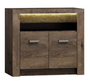 INDIANA-10 mała komoda RTV dwudrzwiowa 100 cm Jesion Ciemny