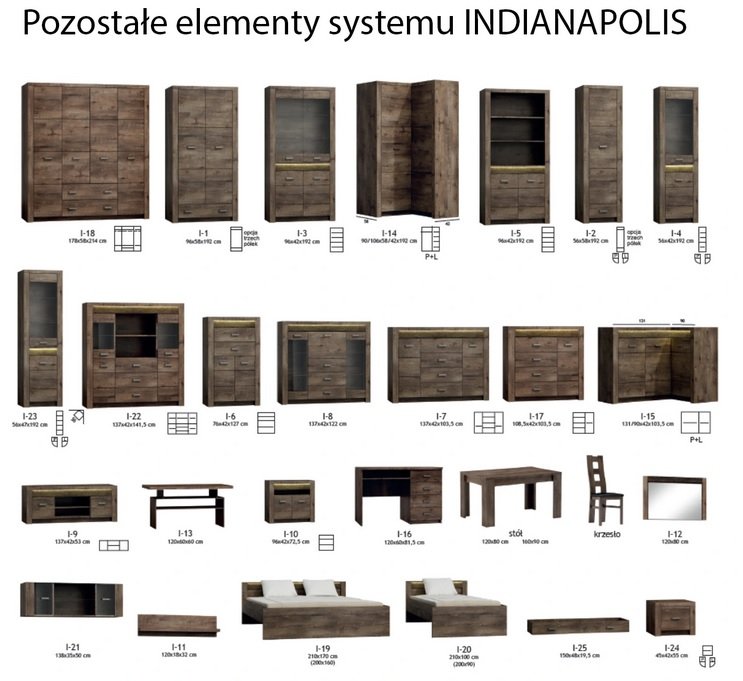 INDIANA kolekcja spis brył