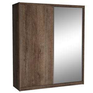 MACIEJ szafa przesuwna z szufladami i lustrem 180 x H-240 cm LEFKAS