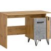YOUTH ROOM młodzieżowe biurko pod komputer na nóżkach 55 x 120 cm BETON JASNY - DĄB WOTAN