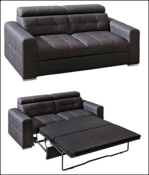 IRYS komfortowa sofa trzyosobowa z ruchomymi zagłówkami i funkcją spania 205 cm