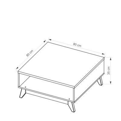 SVEN 10 ława stolik kawowy w stylu skandynawskim 80 cm