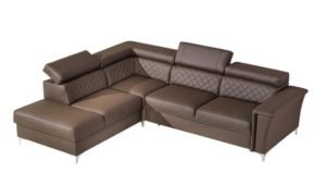 GARRY narożnik z funkcją spania i pojemnikiem, regulowane zagłówki 229 x 277 cm