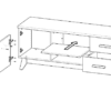 SVEN 05 komoda szafka RTV skandynawska na nóżkach