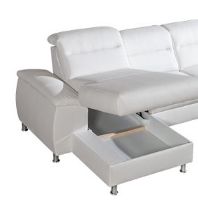 Otomana duża SCANDI z 1 bokiem + pojemnik