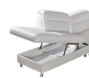 Otomana mała SCANDI z 1 bokiem + pojemnik