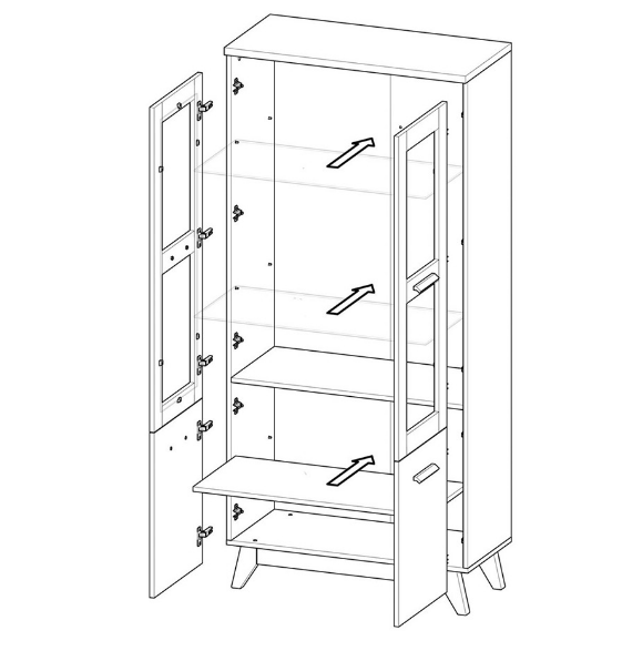 SVEN 03 skandynawska witryna do salonu