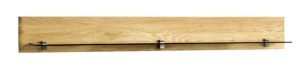 BOSTON 35 dębowa półka ścienna, wisząca, szklana 180 cm Dekort