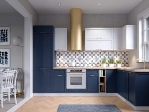 NAVIA zestaw mebli kuchennych na wymiar RAMKA Granat Mat + Biały Mat