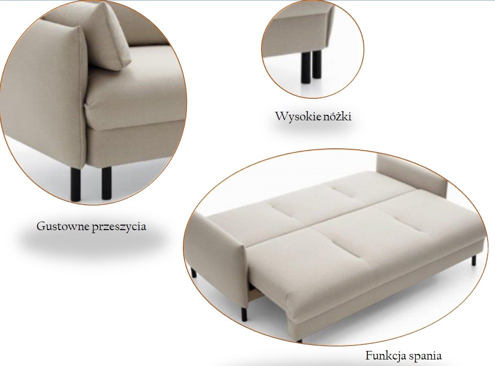 NESTO - ekskluzywny fotel na nóżkach, komfortowy, do małych pomieszczeń, Etap-Sofa