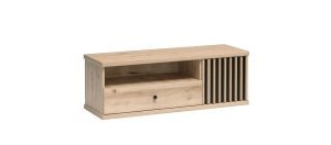 CALI-C7 szafka RTV z szufladą i lamelami 125 cm, z montażem DĄB ARTISAN