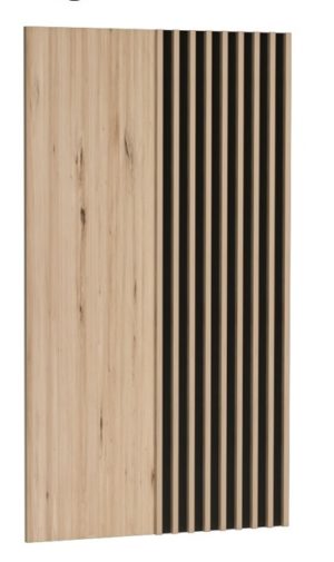 CALI-11 panel ścienny wiszący z lamelami 80 cm Artisan-Czarny