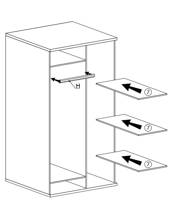 CALI-C1 szafa dwudrzwiowa otwierana z lamelami - DĄB ARTISAN - CZARNY MAT