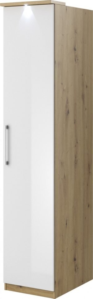 Szafa OPTIMA typ-17  Dąb Artisan / Biały Połysk