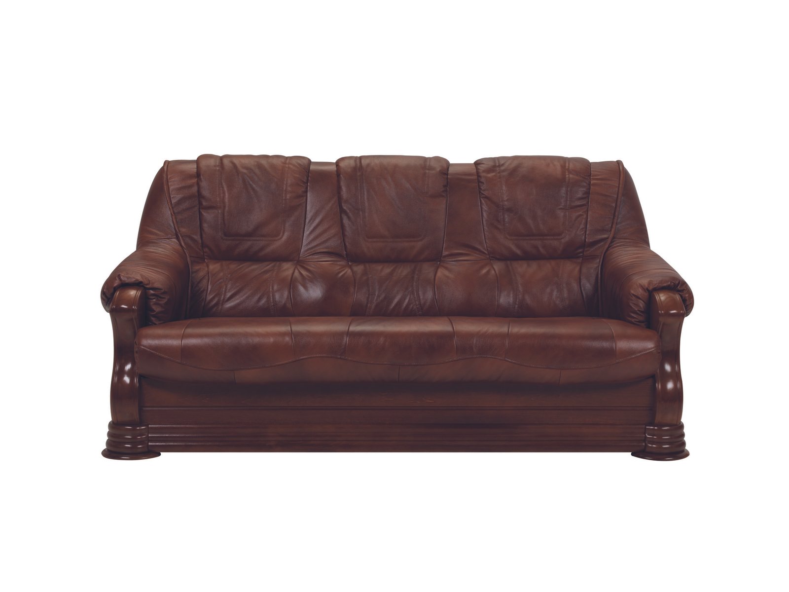 PARMA 3 - skórzana sofa trzyosobowa do stylowego salonu z ozdobnymi, drewnianymi bokami PARMA 3 - skórzana sofa trzyosobowa do stylowego salonu z ozdobnymi, drewnianymi bokami