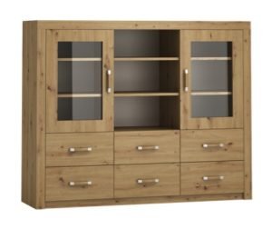 Witryna dwudrzwiowa z szufladami o szerokości od 156 cm MEGAN–K6