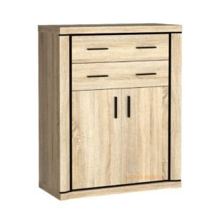 DALLAS-06 dwudrzwiowa komoda z szufladami 100 cm Dąb Sonoma, Truflowy