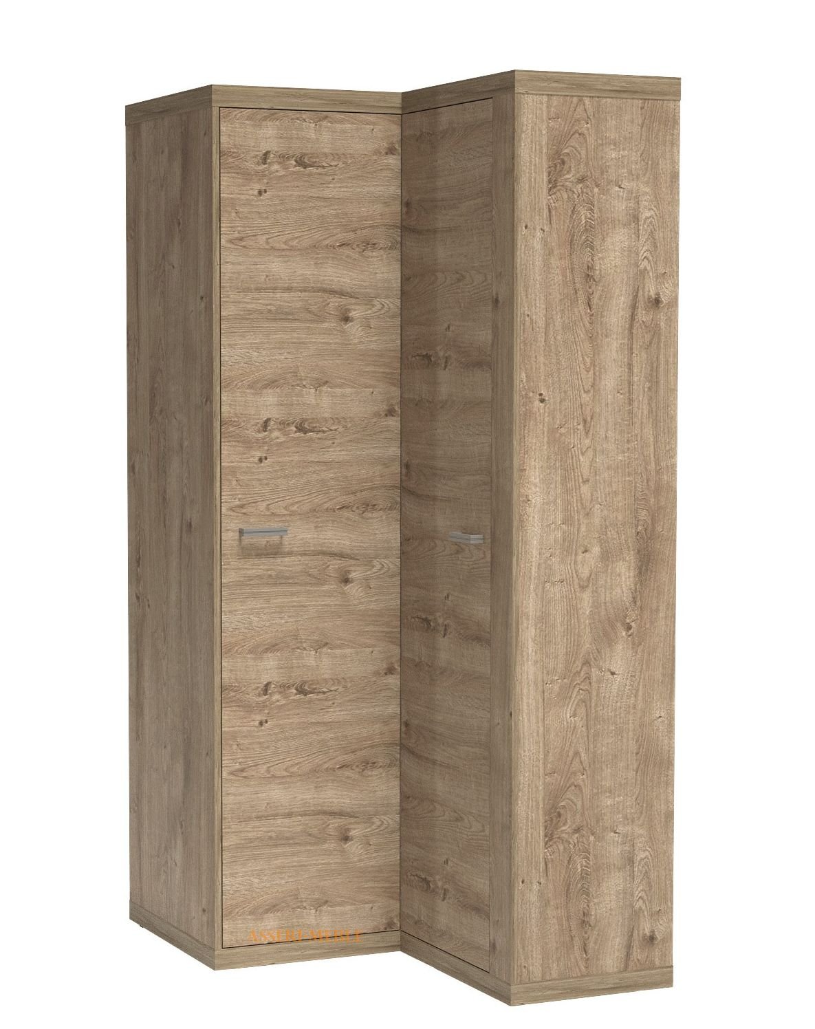 NATURAL N14 nowoczesna szafa narożna z półkami DĄB RIBBECK - JARSTOL