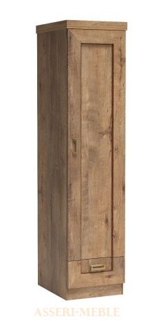 TADEUSZ-09 wąska, stylowa szafa jednodrzwiowa z szufladą 50 cm