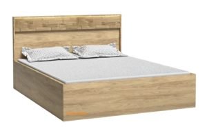 MEDIOLAN-9 łóżko do sypialni z pojemnikiem i dębową deską 140 x 200 cm
