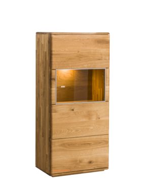 DENVER 52 Ekskluzywna witryna dębowa 60 cm podświetlana - Dekort