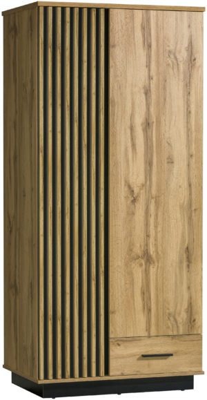 BLACK-WOTAN 01 szafa dwudrzwiowa z szufladą 90 cm