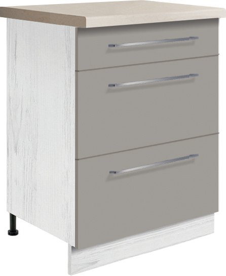 CRE-22D 10D 9D 8D szary połysk szafka kuchenna z szufladami