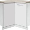 CRE-16D biały połysk szafka kuchenna narożna 90x90