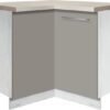 CRE-16D gray szary połysk szafka kuchenna narożna 90x90