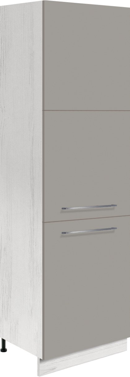 CRE-21D gray szary połysk szafka kuchenna wysoka zabudowa lodówki