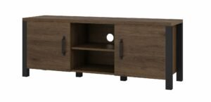 OLIN 41 komoda RTV w kolorze okapi - czarny super mat 150 cm