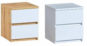 ARCA-A10 Szafka nocna z szufladami 40 cm wotan, biały