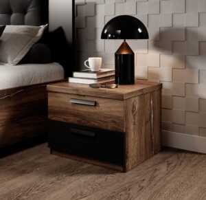 SIGMA 22 szafka nocna z szufladami 46 cm Artisan, Dąb Flagstaff