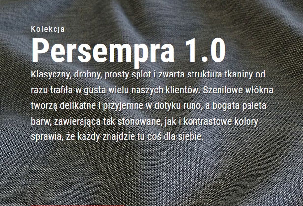 PERSEMPRA 1.0 - włoskie tkaniny szenilowe