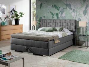KACPER 4 - łóżko kontynentalne z materacem oraz pojemnikiem 160 x 200 cm