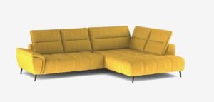 MONTANA L- narożnik z elektrycznie wysuwanym siedziskiem, przesuwnym oparciem  308 x 220 cm