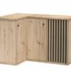 CALI-C12 - komoda narożna z lamelami - artisan, loft - zmontowana