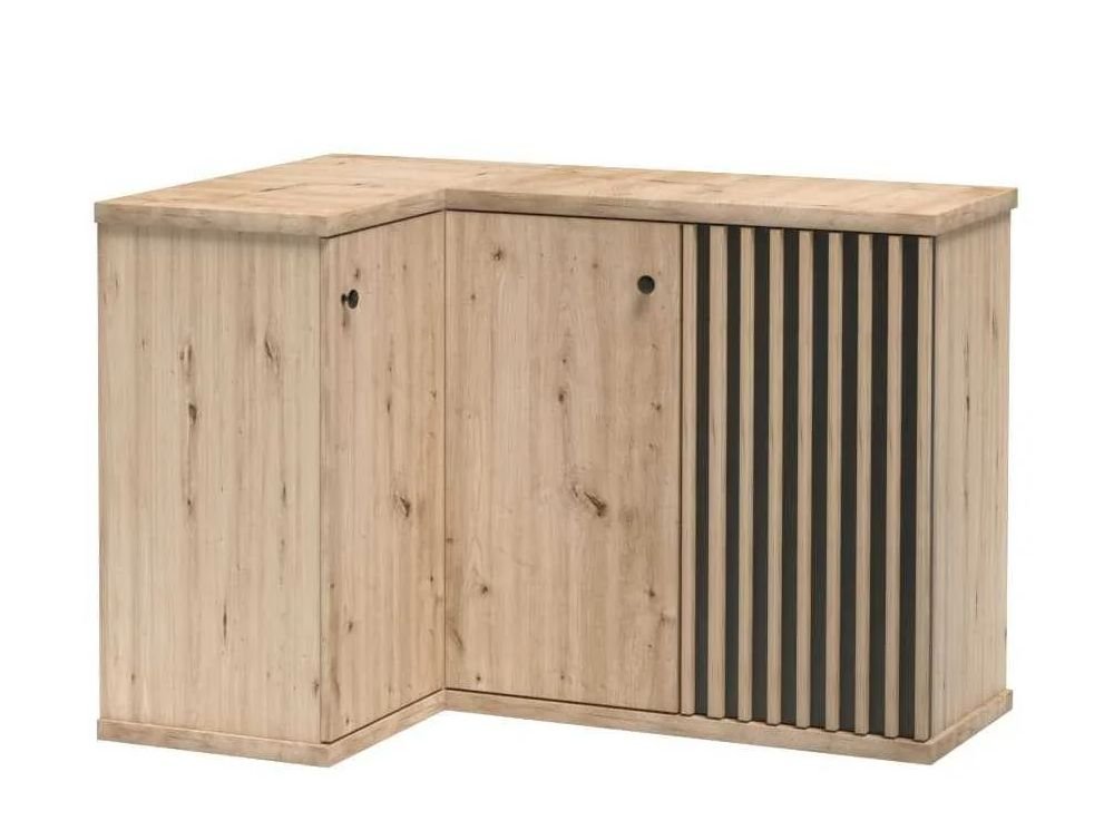 CALI-C12 - komoda narożna z lamelami - artisan, loft - zmontowana