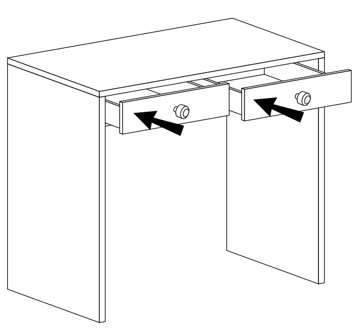 CALI-C18 Toaletka z szufladami - loft